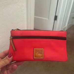 Dooney & Bourke Strawberry Pink Leather Clutch